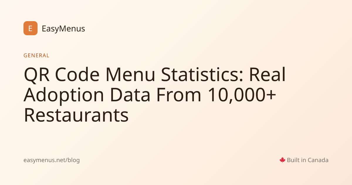 QR Code Menu Statistics: Real Adoption Data From 10,000+ Restaurants ...