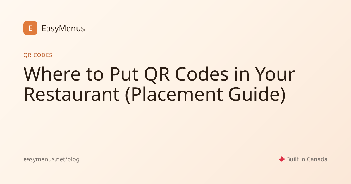 Where to Put QR Codes in Your Restaurant